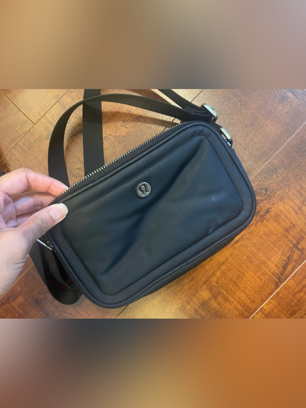 lululemon athletica Black Nylon Crossbody Bag